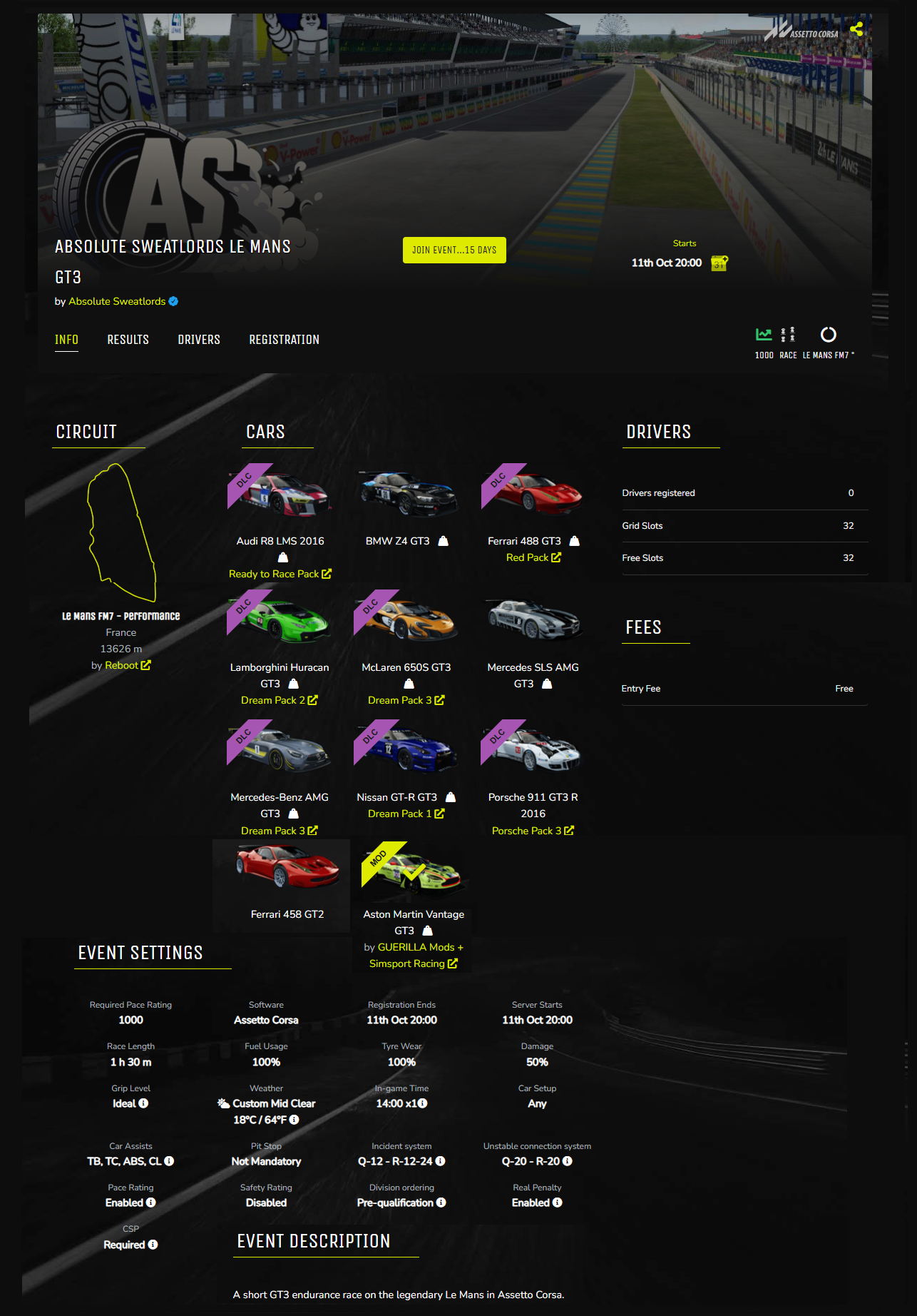 Le Mans Event