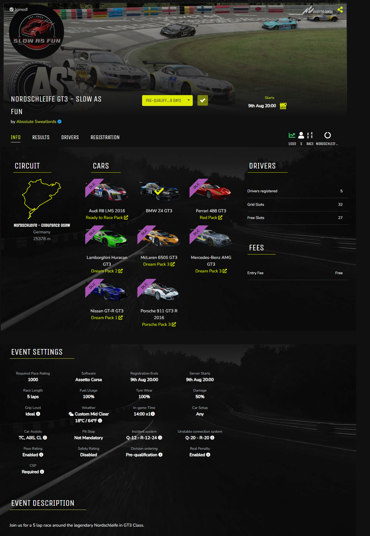 Nordschleife Endurance Event